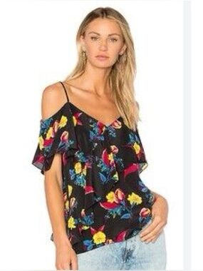 Diane Von Furstenberg Silk Off the Shoulder Top